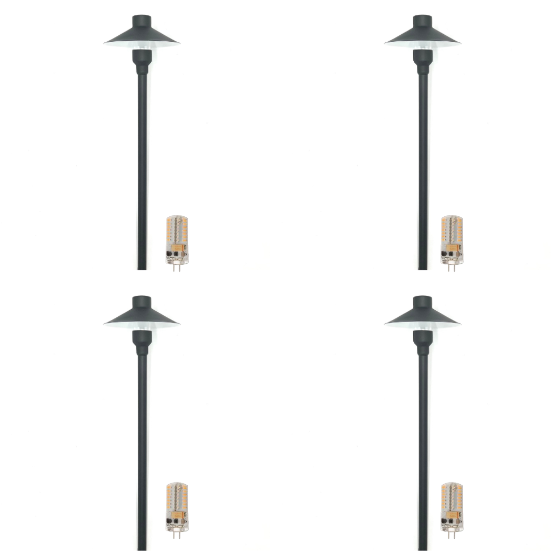 BPLP04 Rein Brown Brass Path Light 4x/8x/12x G4 2W Dimmable 2700K Package  Low Voltage Outdoor Lighting, image size:1080x1080