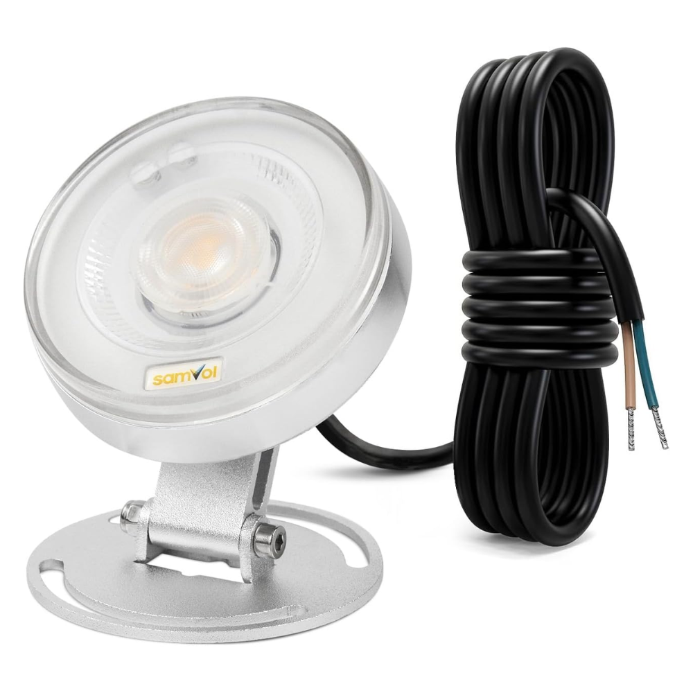 ULBA04 Aluminum Underwater Landscape 12-24V AC/DC 6W/12W/24W 3000K Warm White Integrated LED Adjustable Fountain Light Pond Lighting IP68