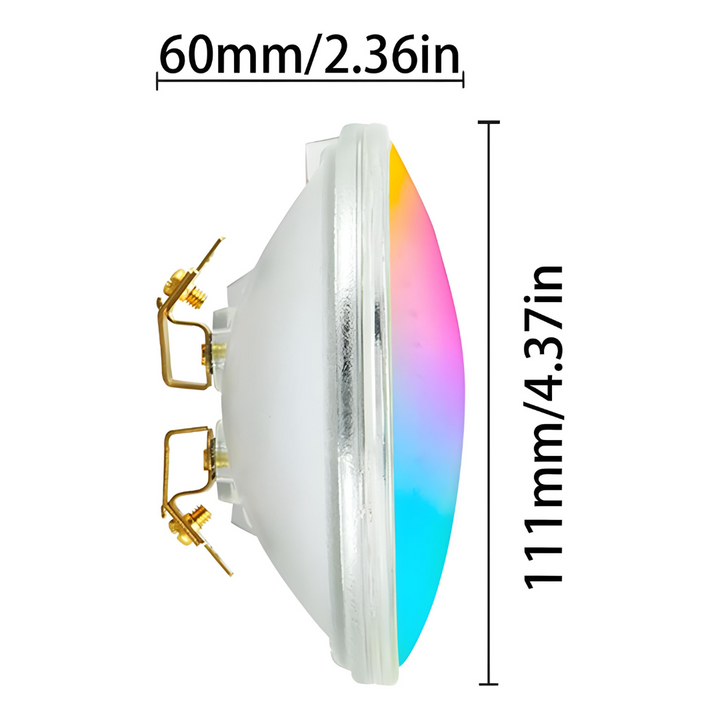 PAR36 9W 900LM LED RGB, 12V AC/DC G53 Base, Remote Controlled, IP65 waterproof Low Voltage Bulbs