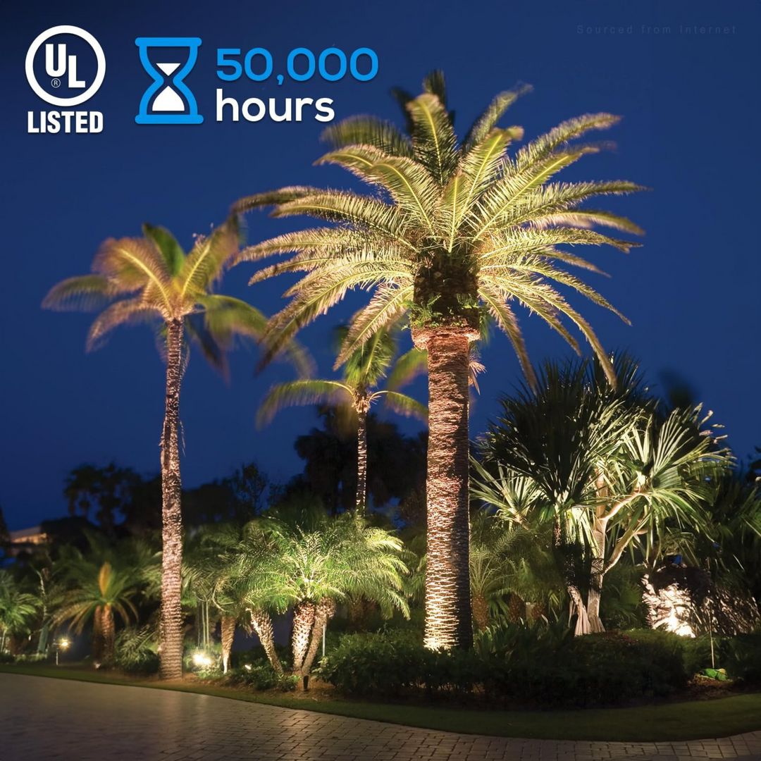 CDL30 120V Line Voltage Cast Aluminum Spotlight | 30W 3000K Warm White Flag Pole Light with Knuckle Mount