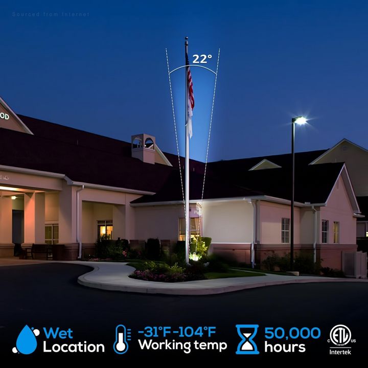 CDLCC40 120V Line Voltage Cast Aluminum Spotlight | 20W/30W/40W Adjustable Wattage 3CCT 3000K/4000K/5000K LED Bullet Flood Light, Photocell, 4880LM 100-277V Commercial Landscape Lights, ETL Listed IP65