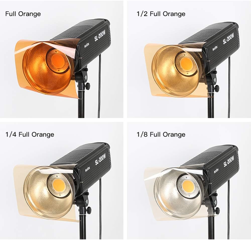 8-Pack 16"x20" Transparent Lens Blue//Orange Color correction Gel Filter for LED Fixtures and Photography