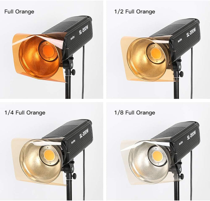 8-Pack 16"x20" Transparent Lens Blue//Orange Color correction Gel Filter for LED Fixtures and Photography