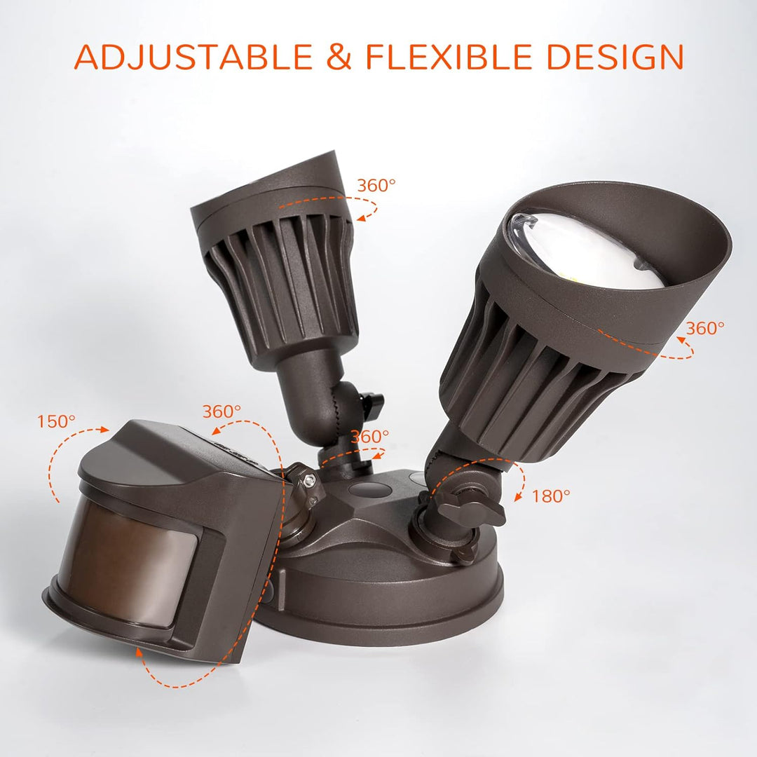 MLW3 Impermeable 30W LED Luces de inundación de seguridad para exteriores con sensor de movimiento