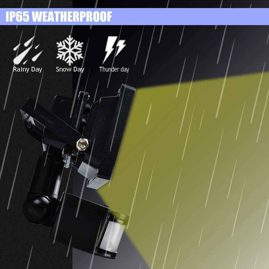 10W 12V Low Voltage AC/DC IP65 Waterproof 10W Mini LED Outdoor Security Flood Lights with PIR and Motion Sensor