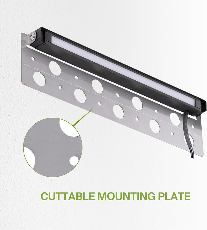 ELRA07 8-Pack 5W 12" Smart RGBCW Color Changing 2700K-6500K Waterproof LED Stairs, Fence, Hardscape Step Light Fixture Package