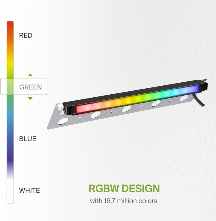 ELRA07 8-Pack 5W 12" Smart RGBCW Color Changing 2700K-6500K Waterproof LED Stairs, Fence, Hardscape Step Light Fixture Package
