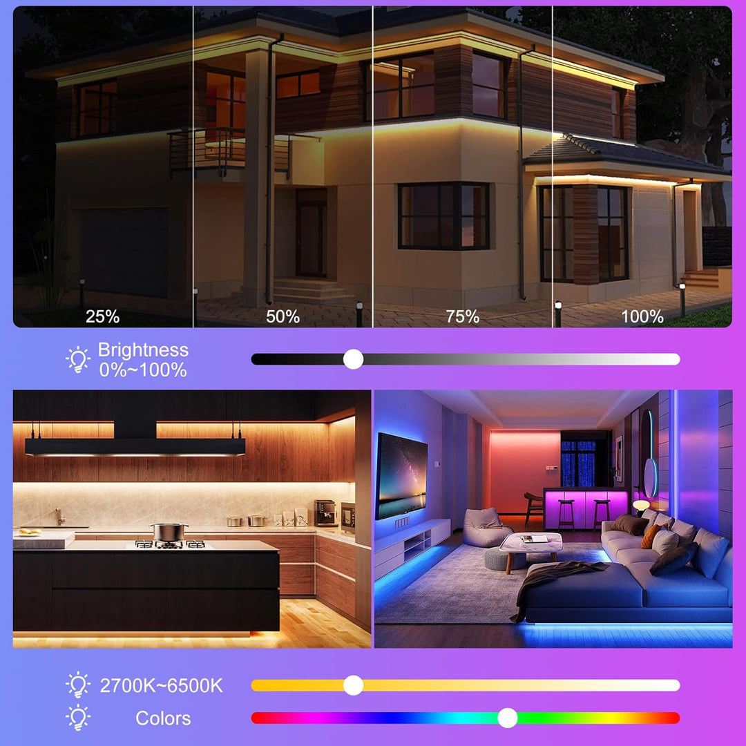 WB5 LED Strip Light 5 in 1 Tuya Controller Compatible with Alexa and Google Assistant, for Dimming CCT RGB RGBW RGBCCT