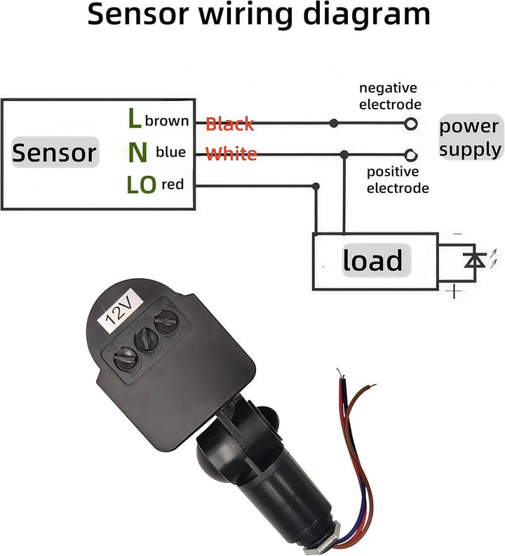 10W 12V Low Voltage AC/DC IP65 Waterproof 10W Mini LED Outdoor Security Flood Lights with PIR and Motion Sensor
