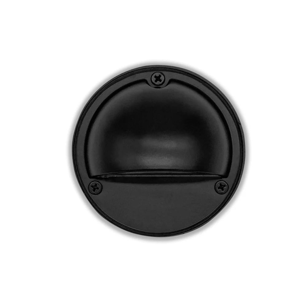 Low Voltage Black Outdoor Landscape Round Step/Deck Light Low Voltage Black Outdoor Landscape Round Step/Deck Light