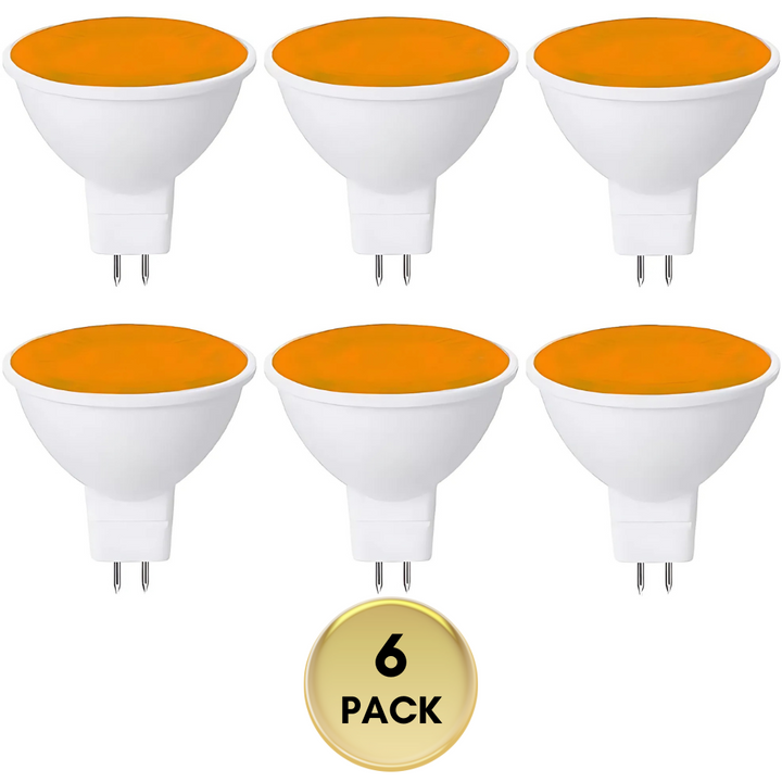 MR16 6-Pack 5W Colored LED Light Bulb, Energy Saving 12V Outdoor Holiday and Party Lighting Package