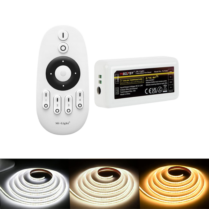 SLD07 Dotless Linear LED Tunable CCT (2700K-6500K) 4.5W/ft for 10mm COB Strip Lights Low Voltage DC24V Tape Light