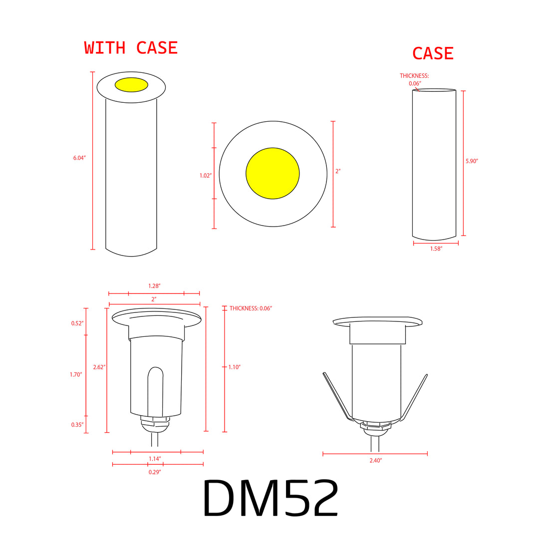 DM52 Stainless Steel In-Ground Well Light | 3W Integrated LED 12V Low Voltage Landscape Light