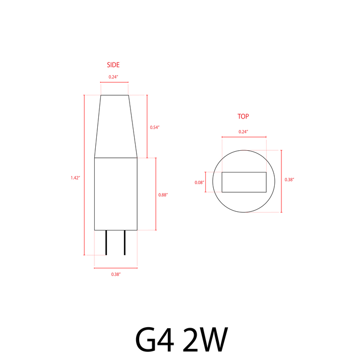 G4 2W/3W 12V AC/DC COB Low Voltage LED Bi-Pin Light Bulb | Landscape Lighting Accessory