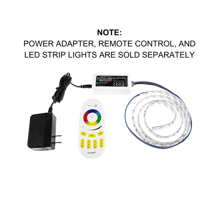 Miboxer 4-Zone Controller Receiver Box DC 12-24V for Single Color, CCT or RGBW LED Strip Light