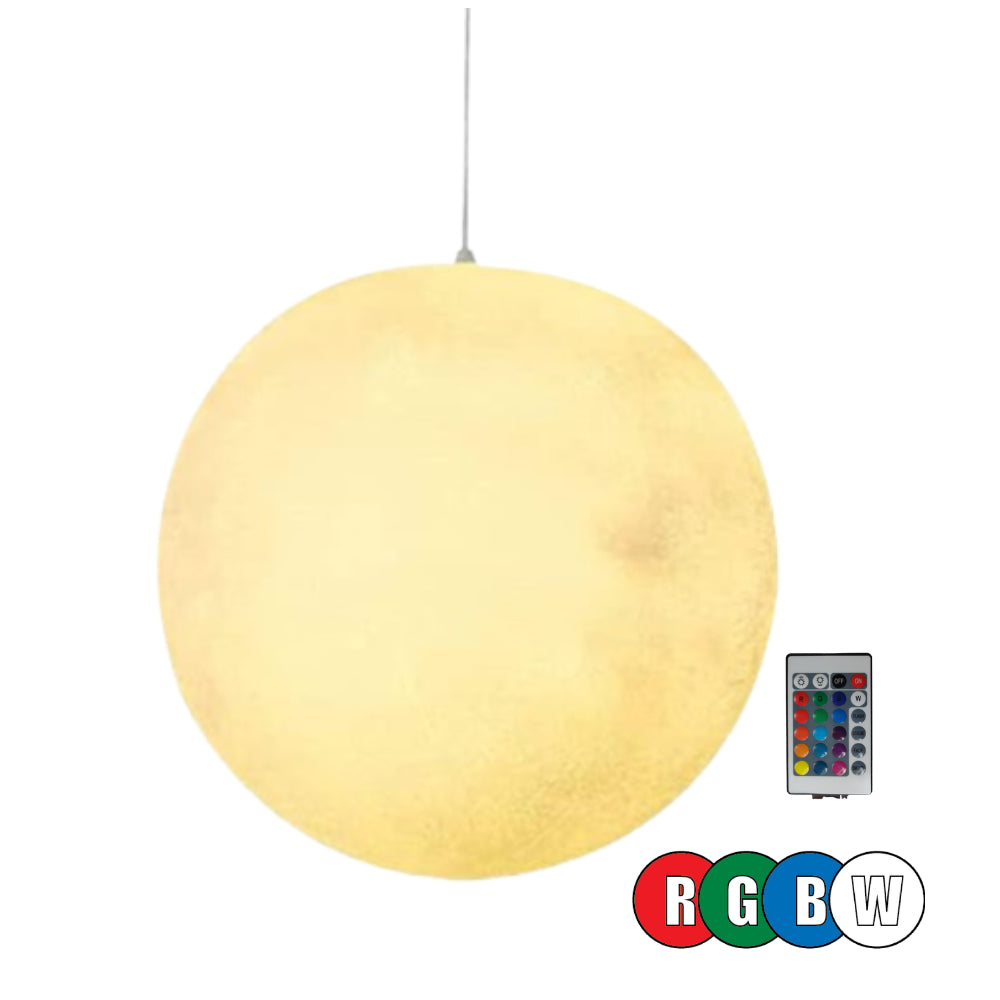 GL Series Moon Light Fixture 12V Low Voltage Outdoor IP65 Waterproof Hanging or Ground Lighting Nordic Globe Resin Lampshade Modern for Porch Garden Patio