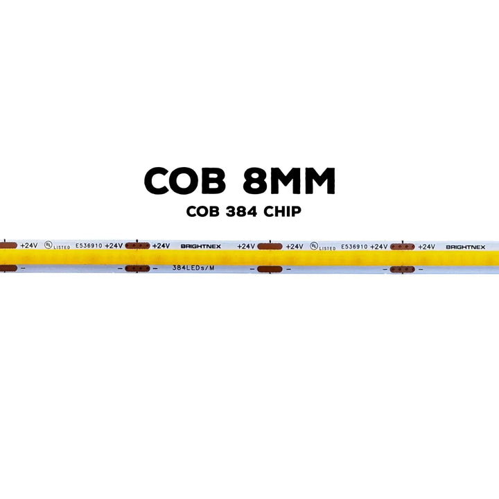 SLD04 16ft/32ft/82ft Dotless Single Color Linear 8mm 3.4W/ft / 4.5W/ft 10mm LED Strip Lights Low Voltage FCOB DC24V Tape Light