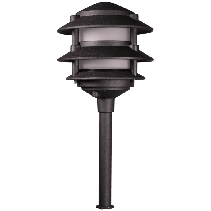 KL302 12V AC/DC Aluminum Low Voltage Landscape Lighting 3 Tier Pagoda Path Light.