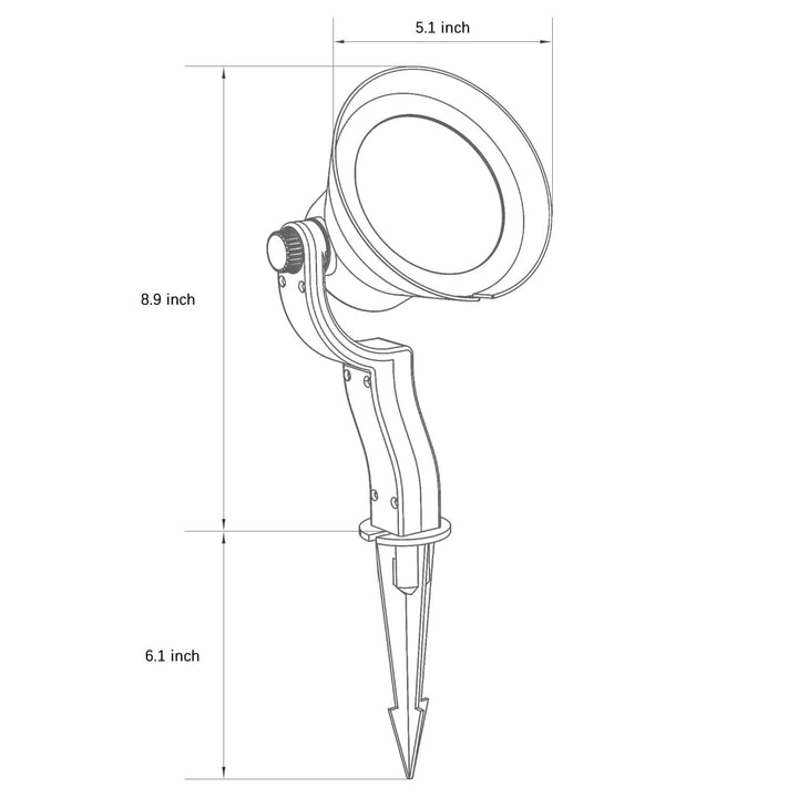 CDRA95 10W LED Smart Wi-Fi RGBW Wide Beam Directional Outdoor Landscape 12V Low Voltage Aluminum Spotlight
