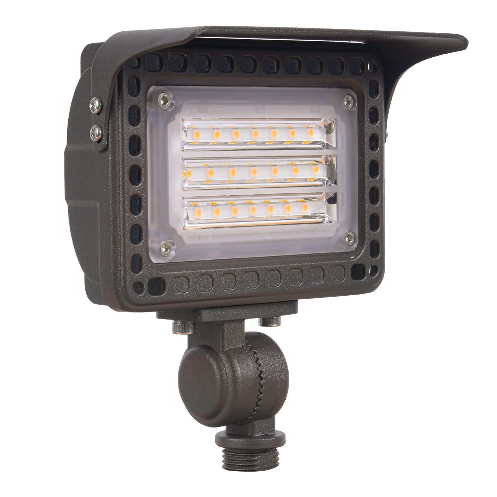 FLA12 Cast Aluminum Flood Light | 12W Integrated LED Low Voltage Landscape Light - Sun Bright Lighting