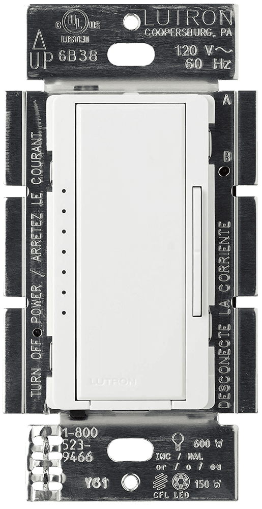 Lutron Maestro C.L Dimmer Switch MACL-153M-WH, White.