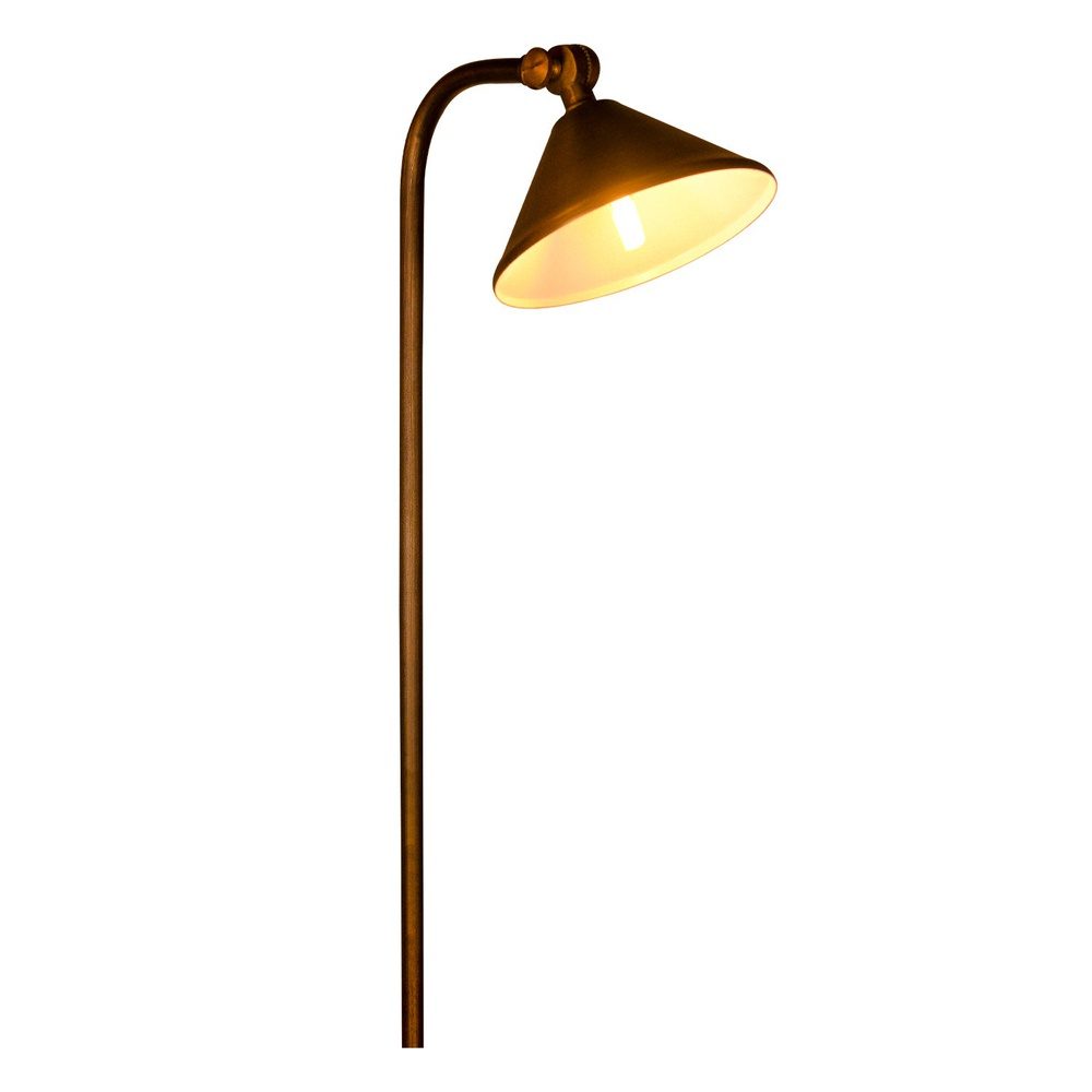 PLB05 Cast Brass Path Light | Lamp Ready Low Voltage Landscape Light - Sun Bright Lighting