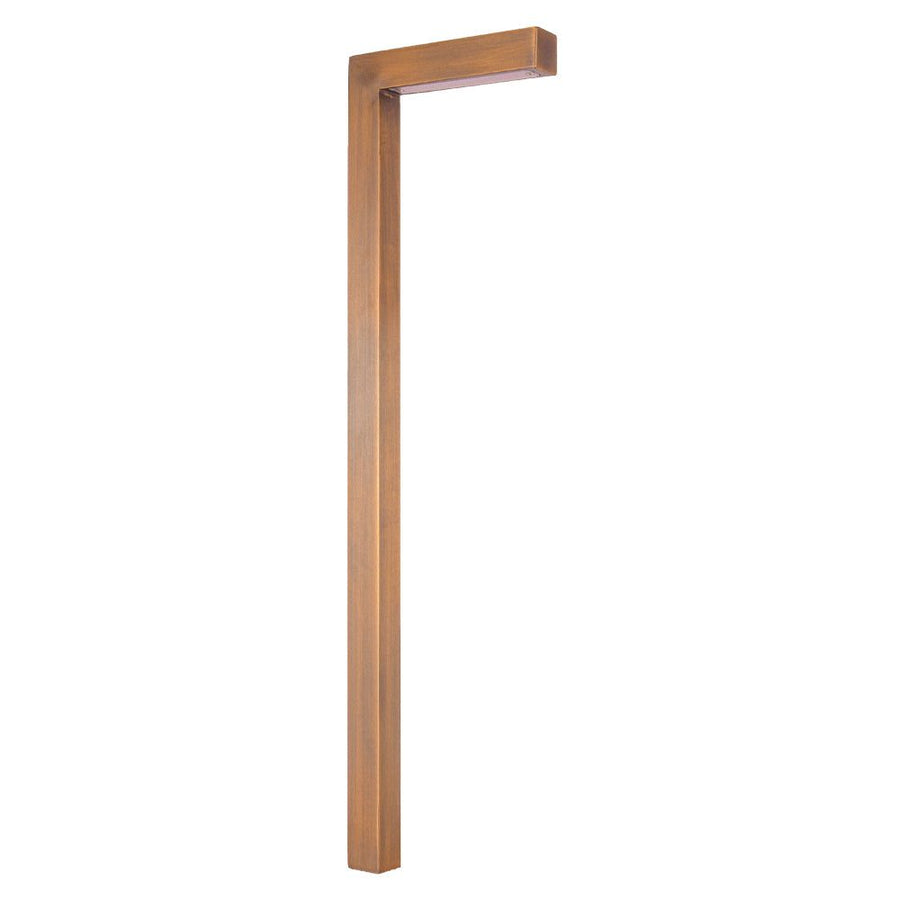 PLB10 Cast Brass Path Light | Lamp Ready Low Voltage Landscape Light - Sun Bright Lighting