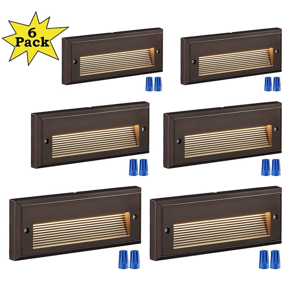 6-Pack of STLA09 Low Voltage Step Lights  Outdoor Deck Lights – Sun Bright  Lighting