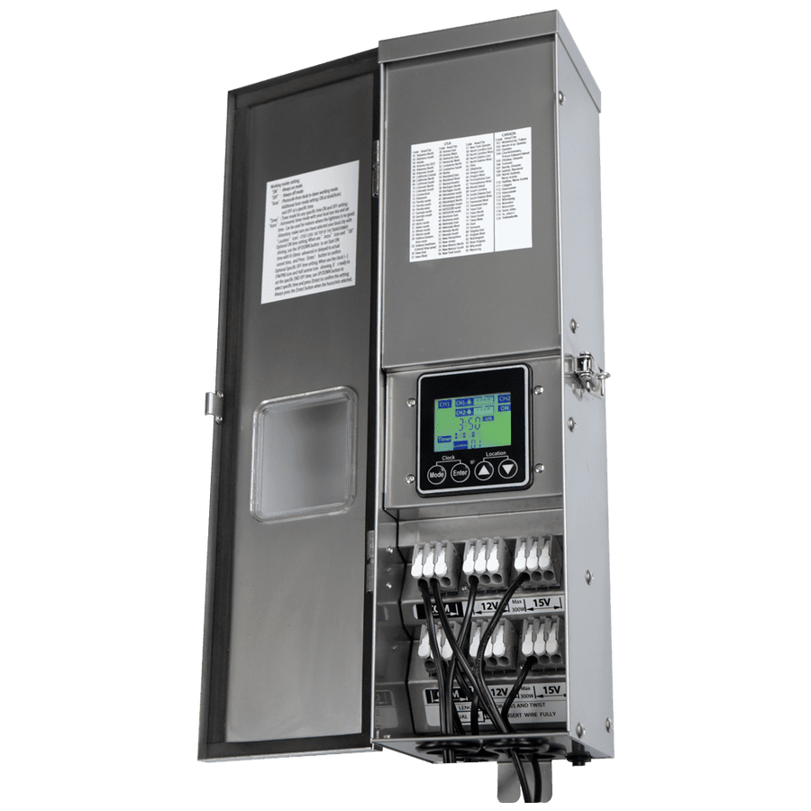 STS600 600W Digital 12V, 15V Low Voltage Transformer with Photocell & Timer IP65.