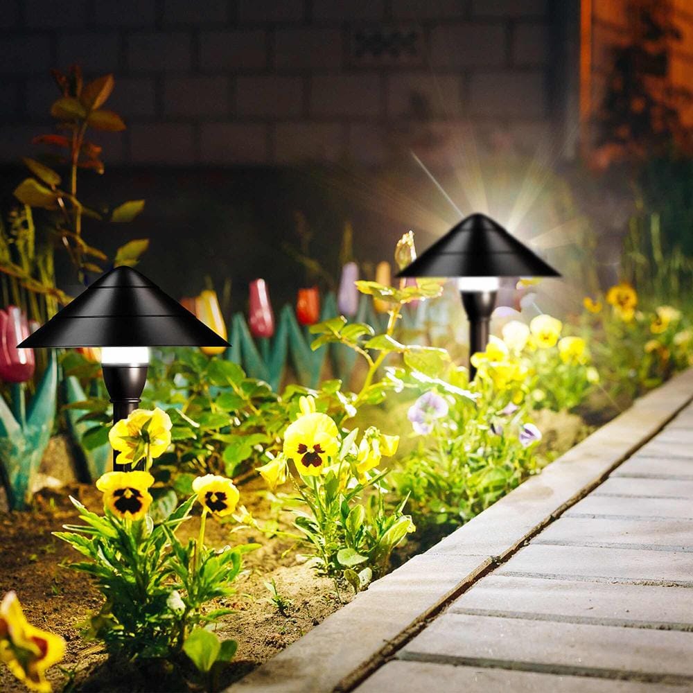 CD65 3W 12V Mushroom LED Path Light Beaded Swivel Hat Landscape Fixture.