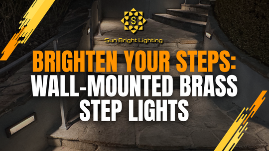 Stylish & Safe: STB18 Brass Step Lights Illuminate Outdoor Staircase