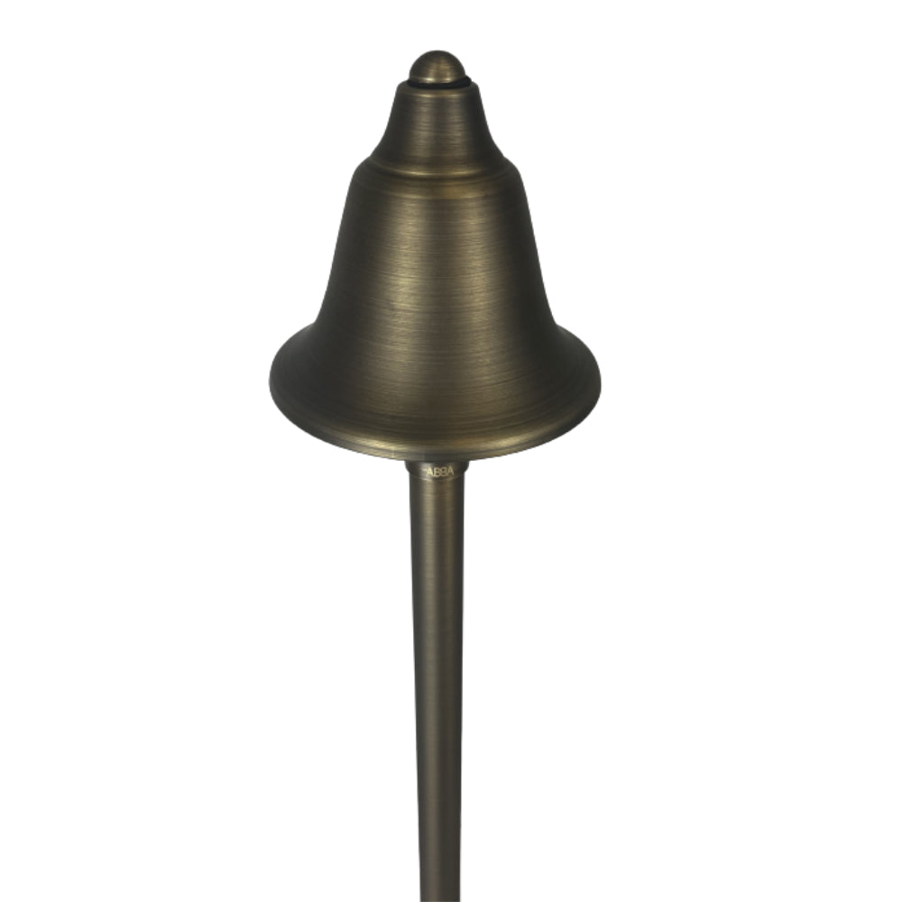 Outdoor Landscape Lighting LED 12V Low Voltage PLB17 4x/8x/12x Package Cast Brass LED Bell Shaped Lamp Ready 12V Low Voltage Pathway Outdoor Landscape Lighting Fixture 3W 3000K Bulb