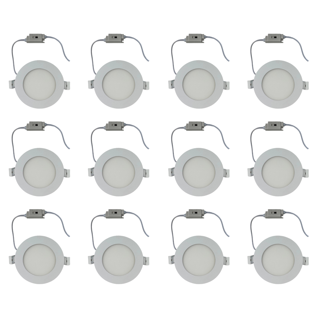 CB04 4x/8x/12x Package 10W 3CCT Dimmable Round Slim 12V LED Panel Light Low Voltage Lighting Fixture