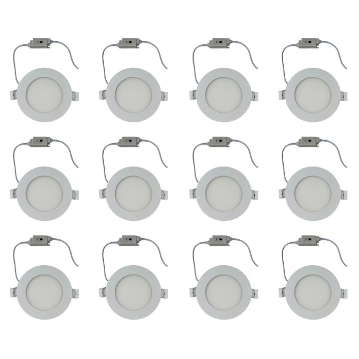 CB04 4x/8x/12x Package 10W 3CCT Dimmable Round Slim 12V LED Panel Light Low Voltage Lighting Fixture