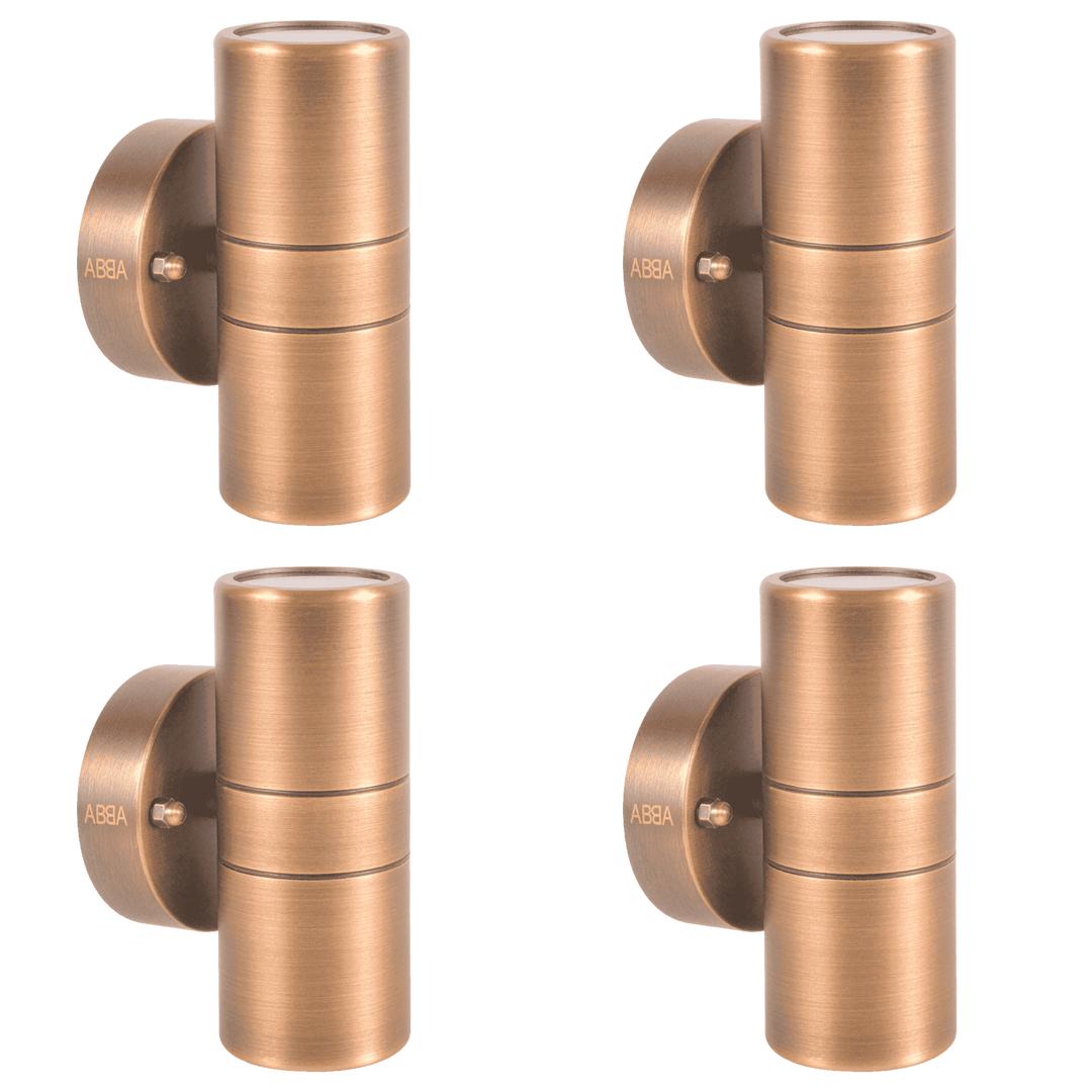 SCB05 4x/8x/12x Package LED Cylinder Up Down Light 2 Directional Brass Sconce Lighting 5W 3000K Bulb