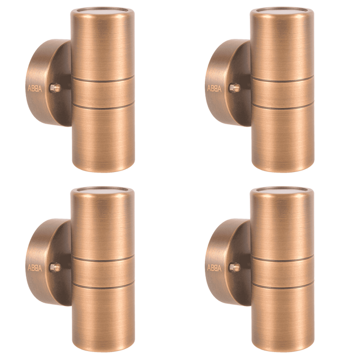 SCB05 4x/8x/12x Package LED Cylinder Up Down Light 2 Directional Brass Sconce Lighting 5W 3000K Bulb