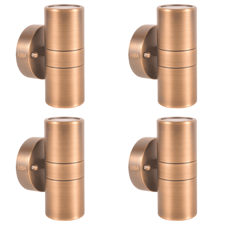 SCB05 4x/8x/12x Package LED Cylinder Up Down Light 2 Directional Brass Sconce Lighting with 5W 3000K Bulb