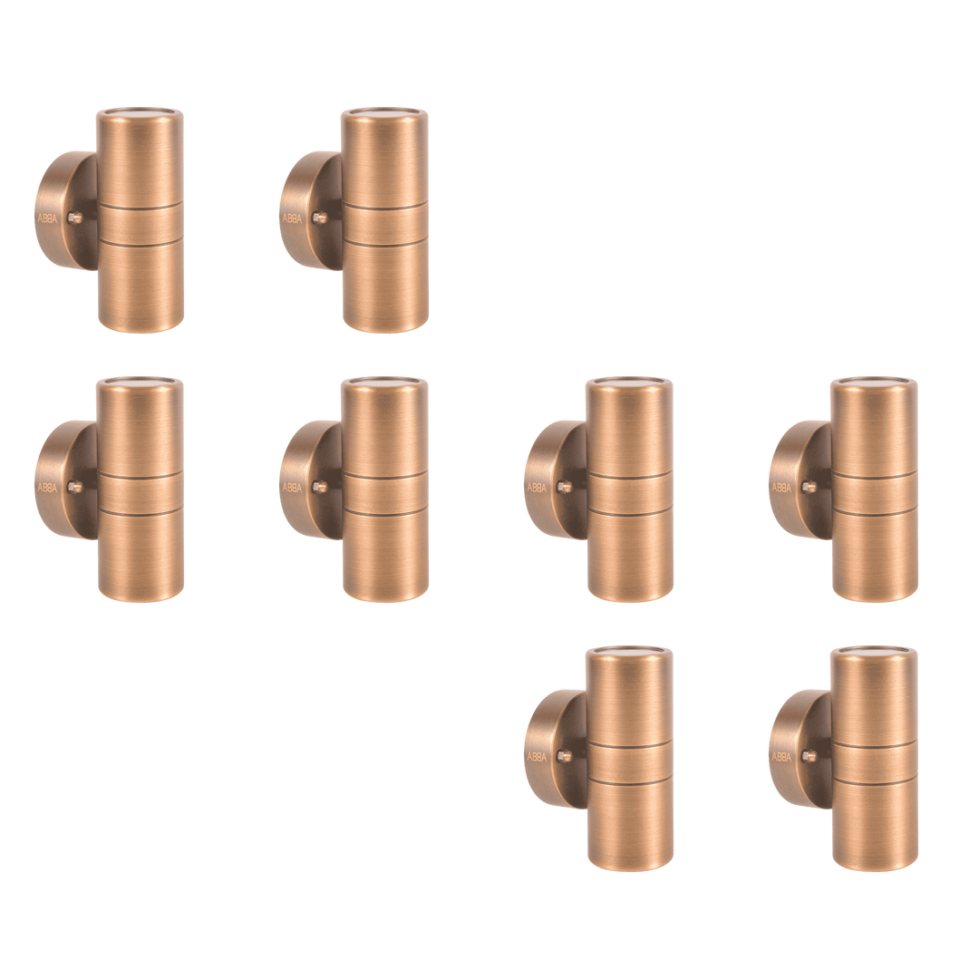 SCB05 4x/8x/12x Package LED Cylinder Up Down Light 2 Directional Brass Sconce Lighting 5W 3000K Bulb