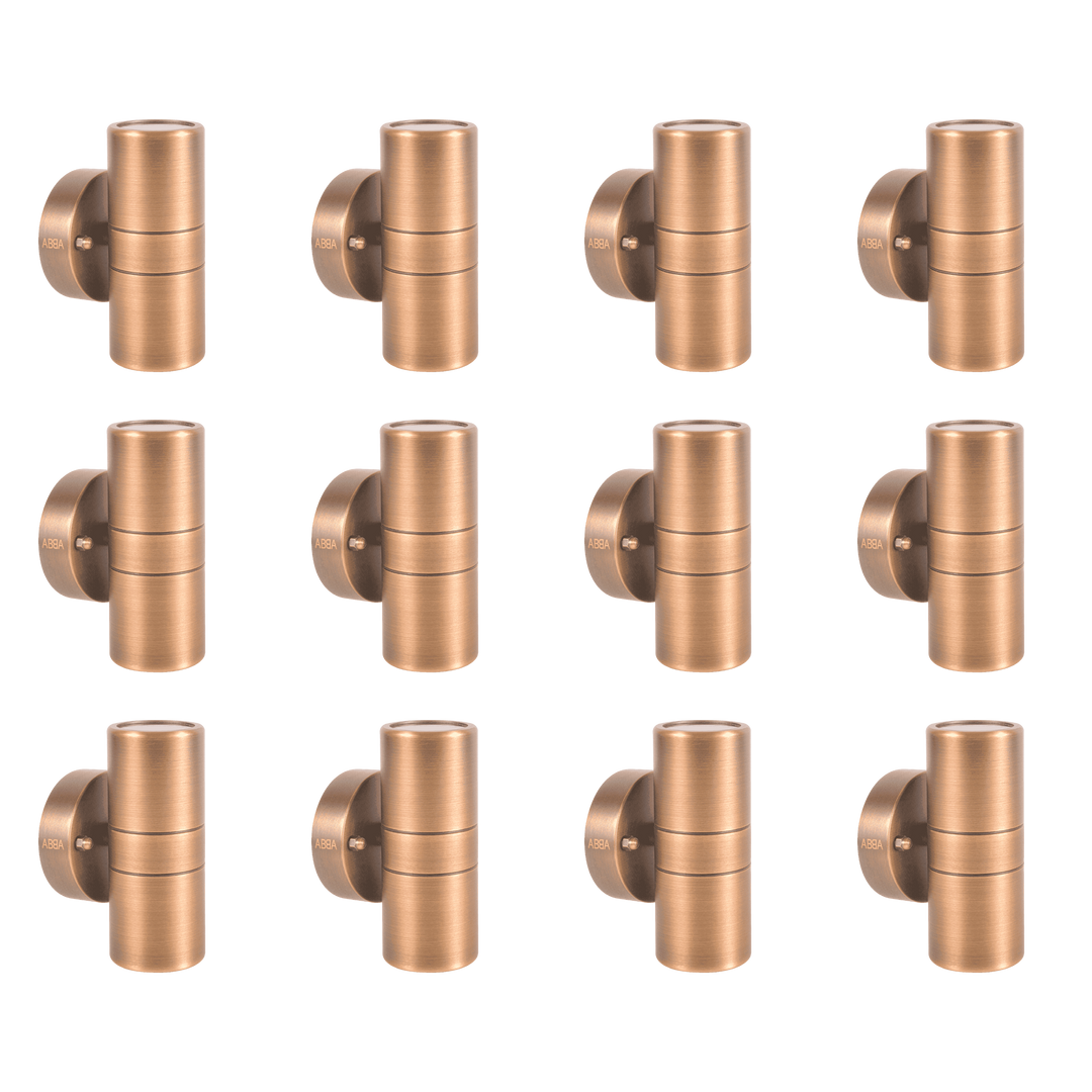SCB05 4x/8x/12x Package LED Cylinder Up Down Light 2 Directional Brass Sconce Lighting with 5W 3000K Bulb