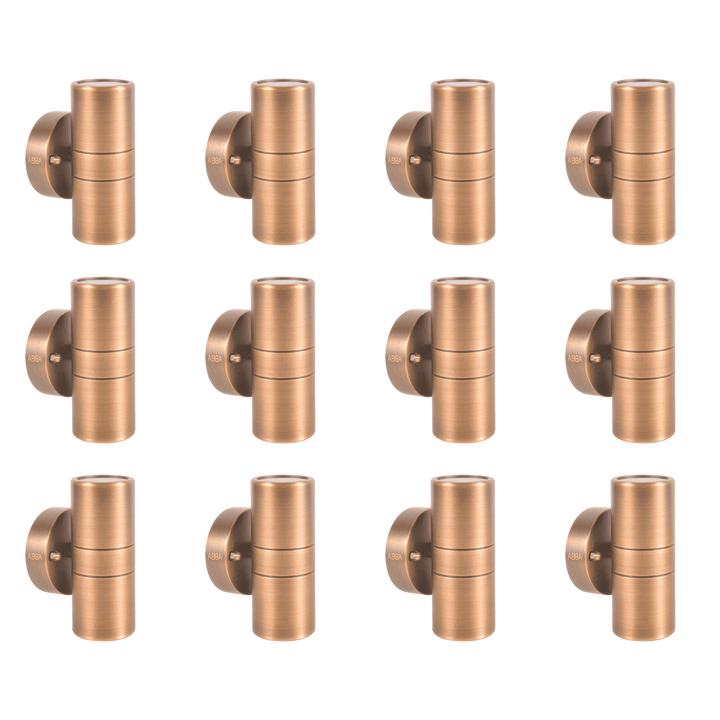 SCB05 4x/8x/12x Package LED Cylinder Up Down Light 2 Directional Brass Sconce Lighting with 5W 3000K Bulb