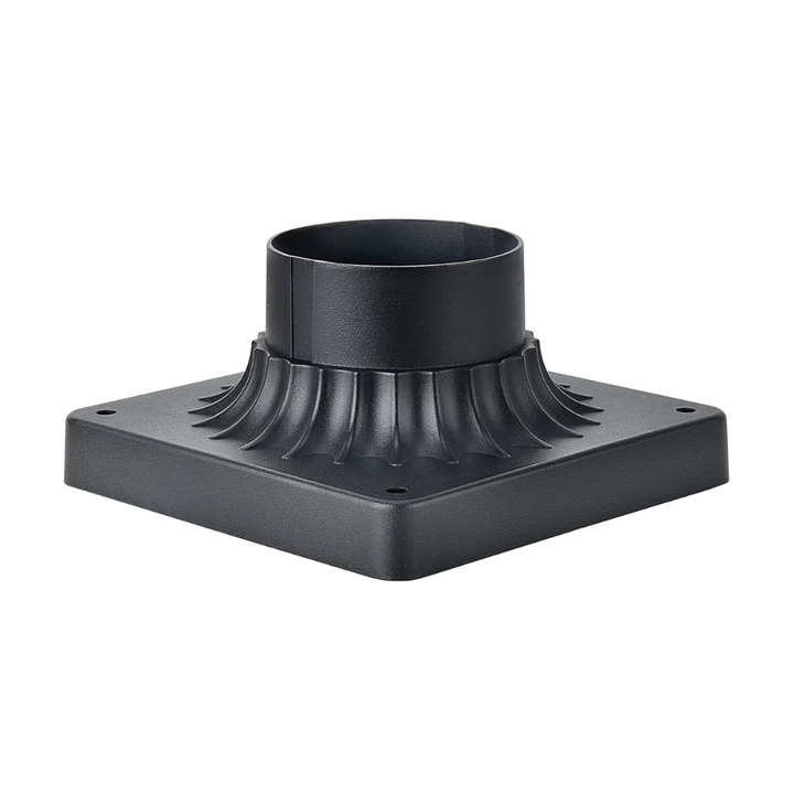Outdoor Pier Post Light Mount Cast Aluminum Matte Black for 3" Poles and Posts