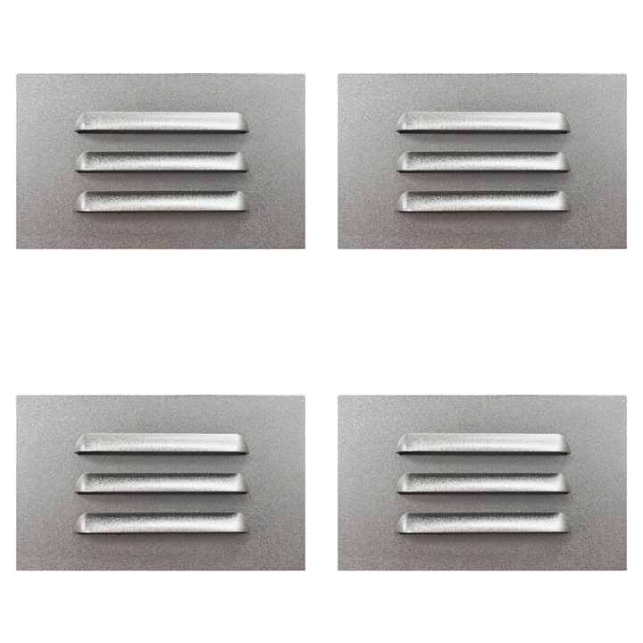 STA11 4x/8x/12x Package 3.5W 12V Low Voltage 3000K Warm White Integrated Rectangular Waterproof Horizontal LED Aluminum Step Light Wall Lighting Fixture