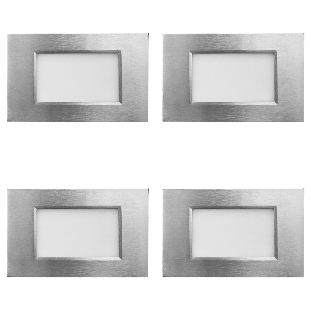 STA10 4x/8x/12x Package 3.5W 12V Low Voltage 3CCT Rectangular Waterproof Horizontal LED Aluminum Stair Step Light Fixture