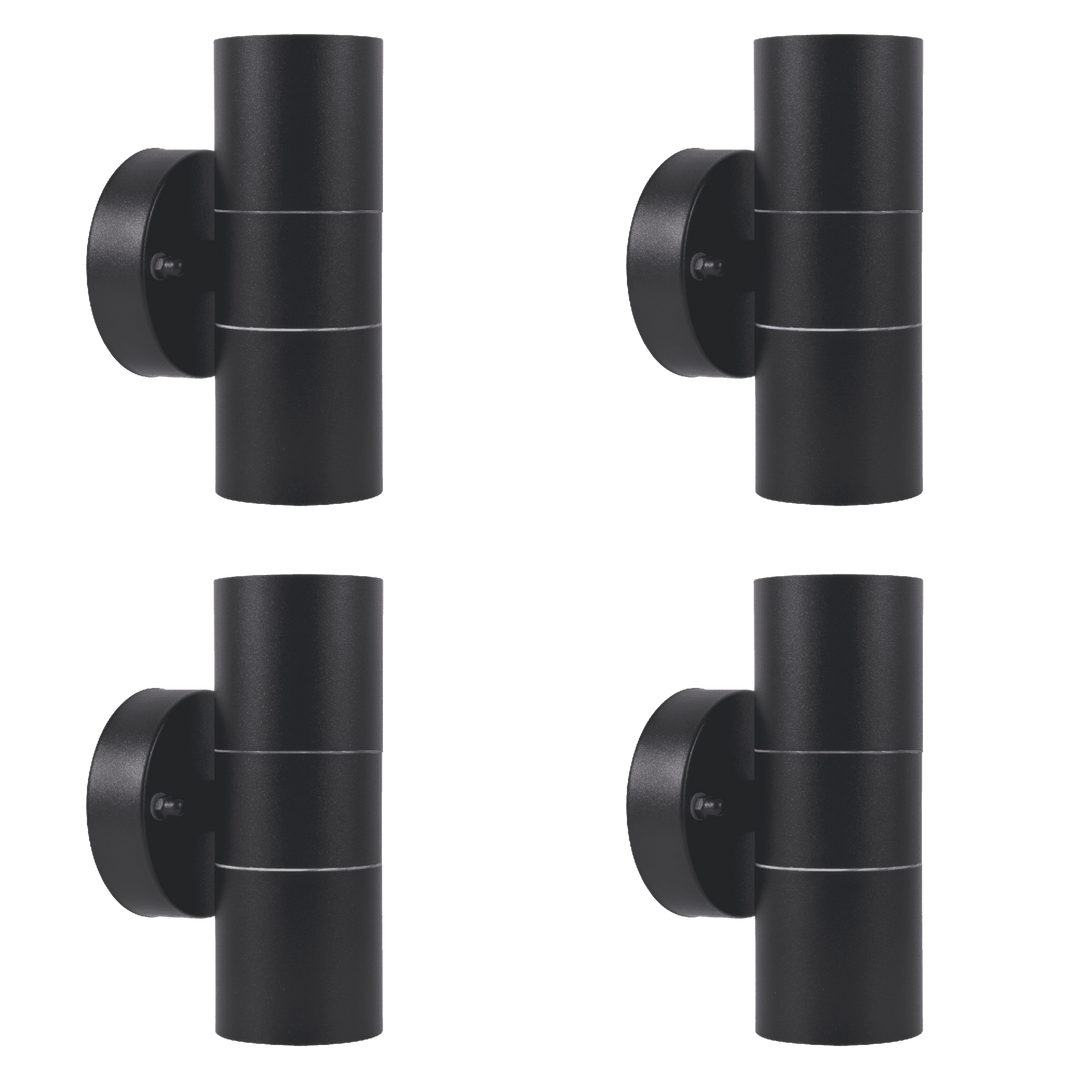 SCS06 4x/8x/12x Package LED Stainless Steel Cylinder Up Down Light 2 Directional Sconce Lighting with 5W 3000K Bulb