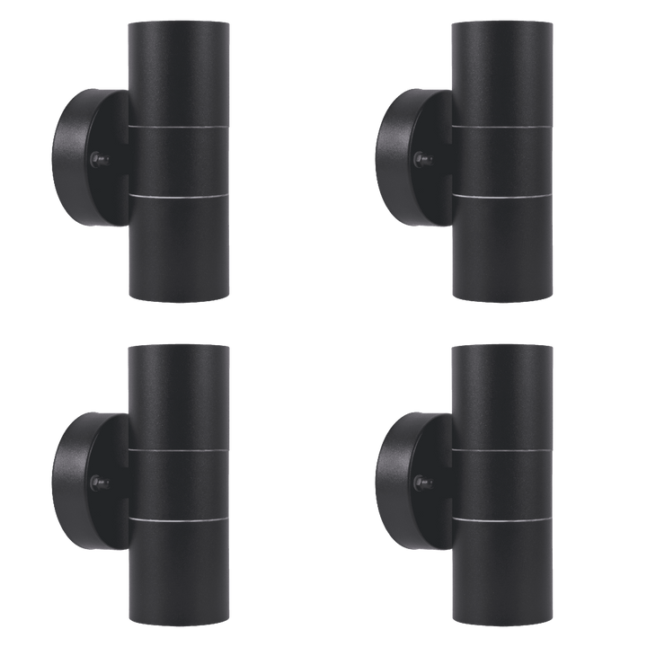 SCS06 4x/8x/12x Package LED Stainless Steel Cylinder Up Down Light 2 Directional Sconce Lighting with 5W 3000K Bulb