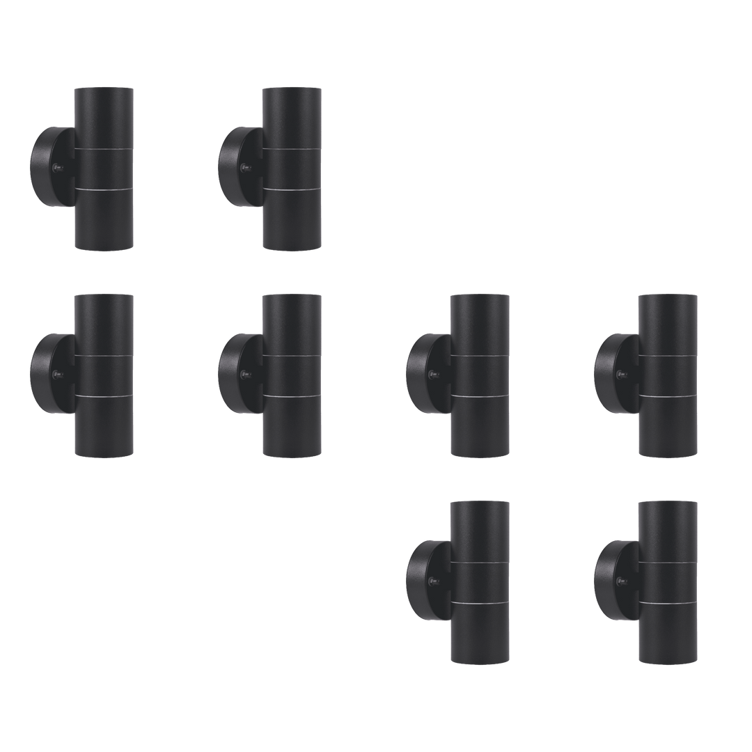 SCS06 4x/8x/12x Package LED Stainless Steel Cylinder Up Down Light 2 Directional Sconce Lighting with 5W 3000K Bulb