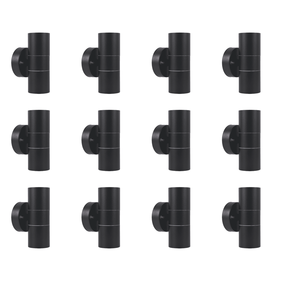 SCS06 4x/8x/12x Package LED Stainless Steel Cylinder Up Down Light 2 Directional Sconce Lighting with 5W 3000K Bulb