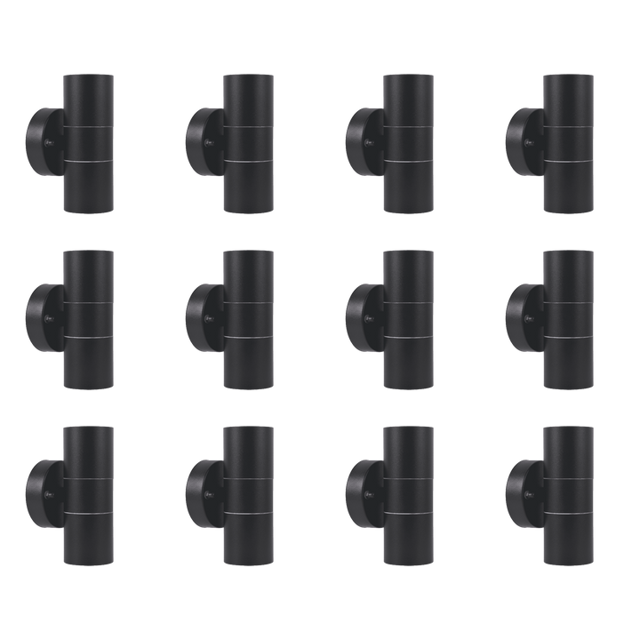 SCS06 4x/8x/12x Package LED Stainless Steel Cylinder Up Down Light 2 Directional Sconce Lighting with 5W 3000K Bulb