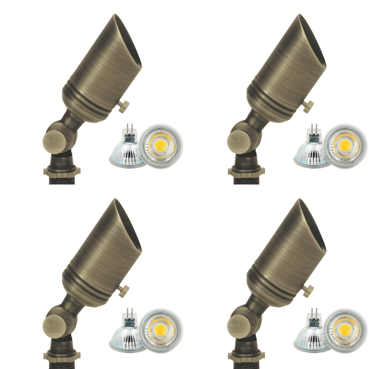 SPB02 4x/8x/12x Package Low Voltage Small Directional Bullet Spot Light Outdoor Landscape Lighting 2W 3000K Bulb