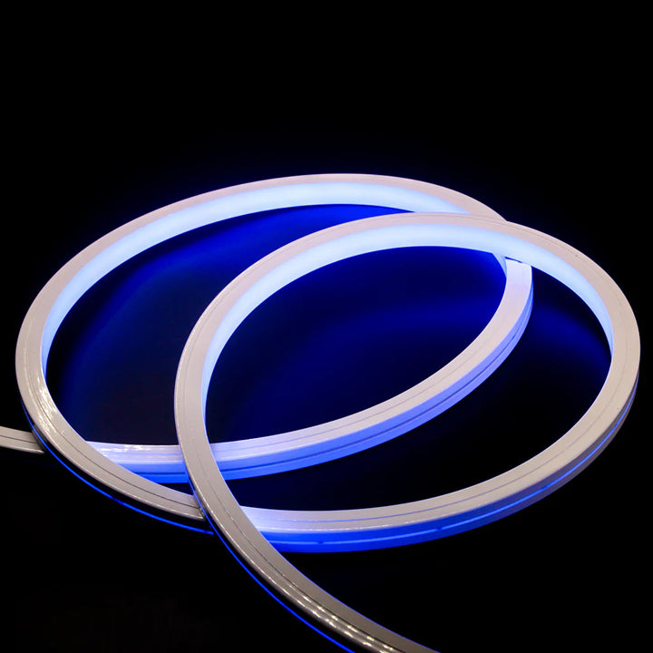 Outdoor Landscape Lighting LED 12V Low Voltage SLNR18 Dotless COB Linear RGBW Neon LED Strip Light 12V AC 2.4W/ft IP67 16mm Outdoor Rated Dimmable Low Voltage Tape Light